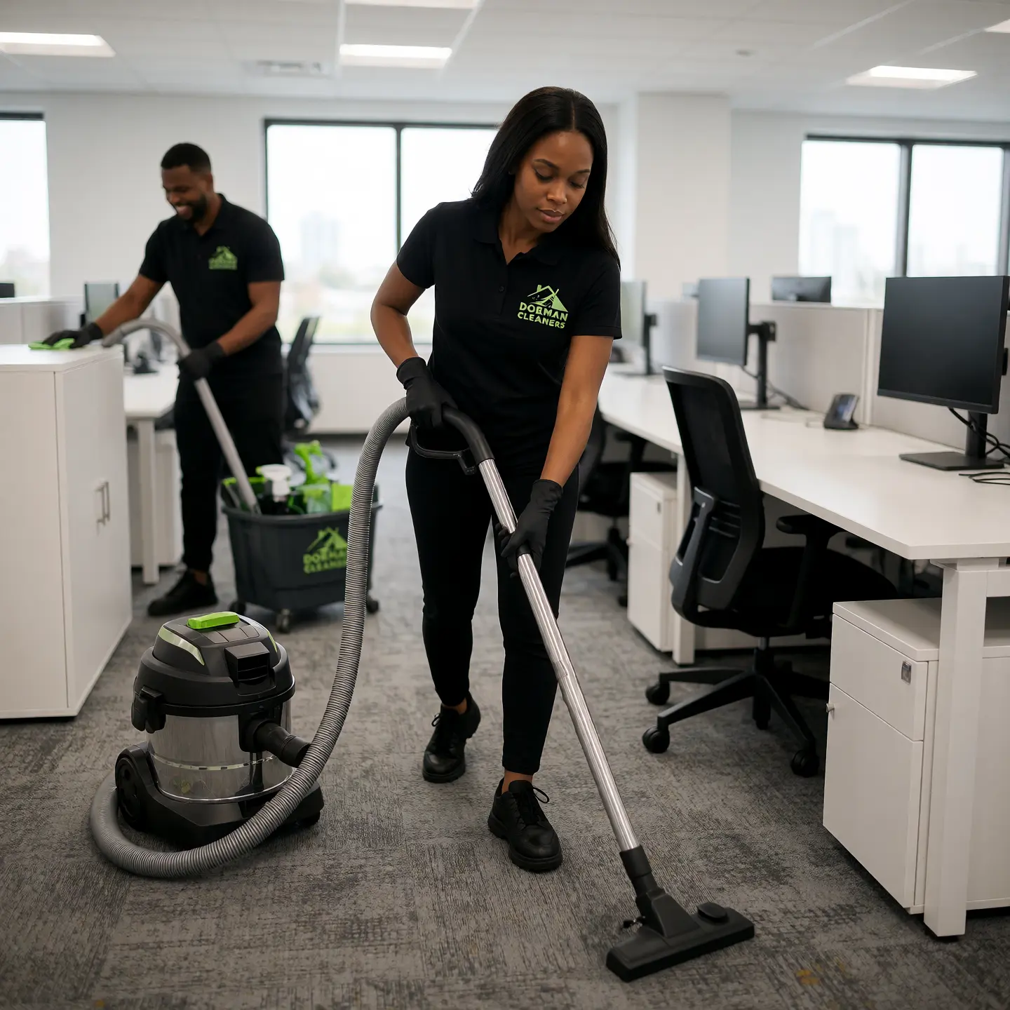 Freshly cleaned modern London office by Dorman Cleaners